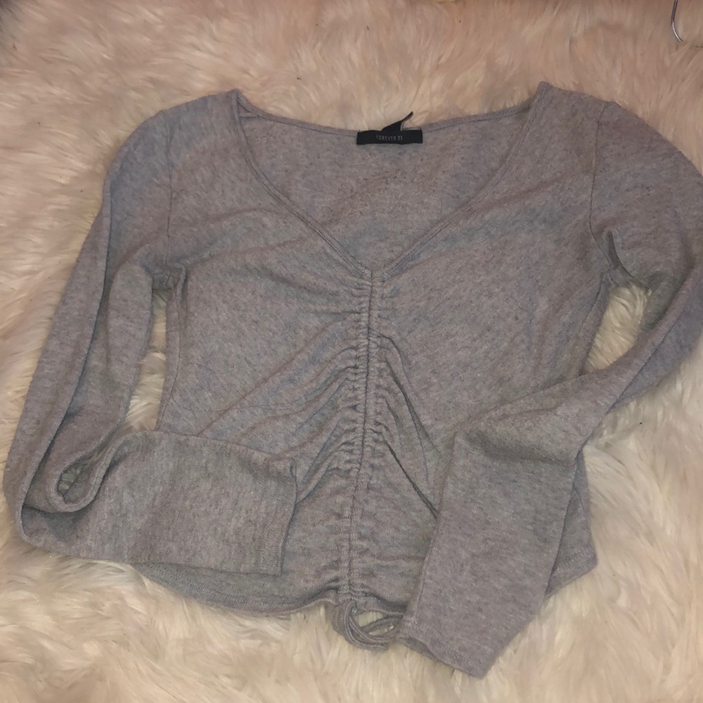 Grey crop top